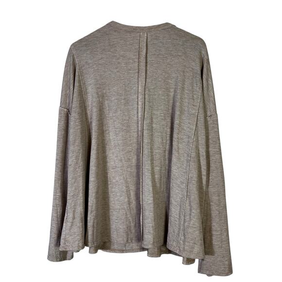 Love Riche V-Neck Long Sleeve Top Womens 3X Taupe Soft Stretchy Cool Girl Casual - Picture 5 of 7